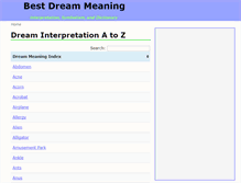 Tablet Screenshot of dream-meaning.net